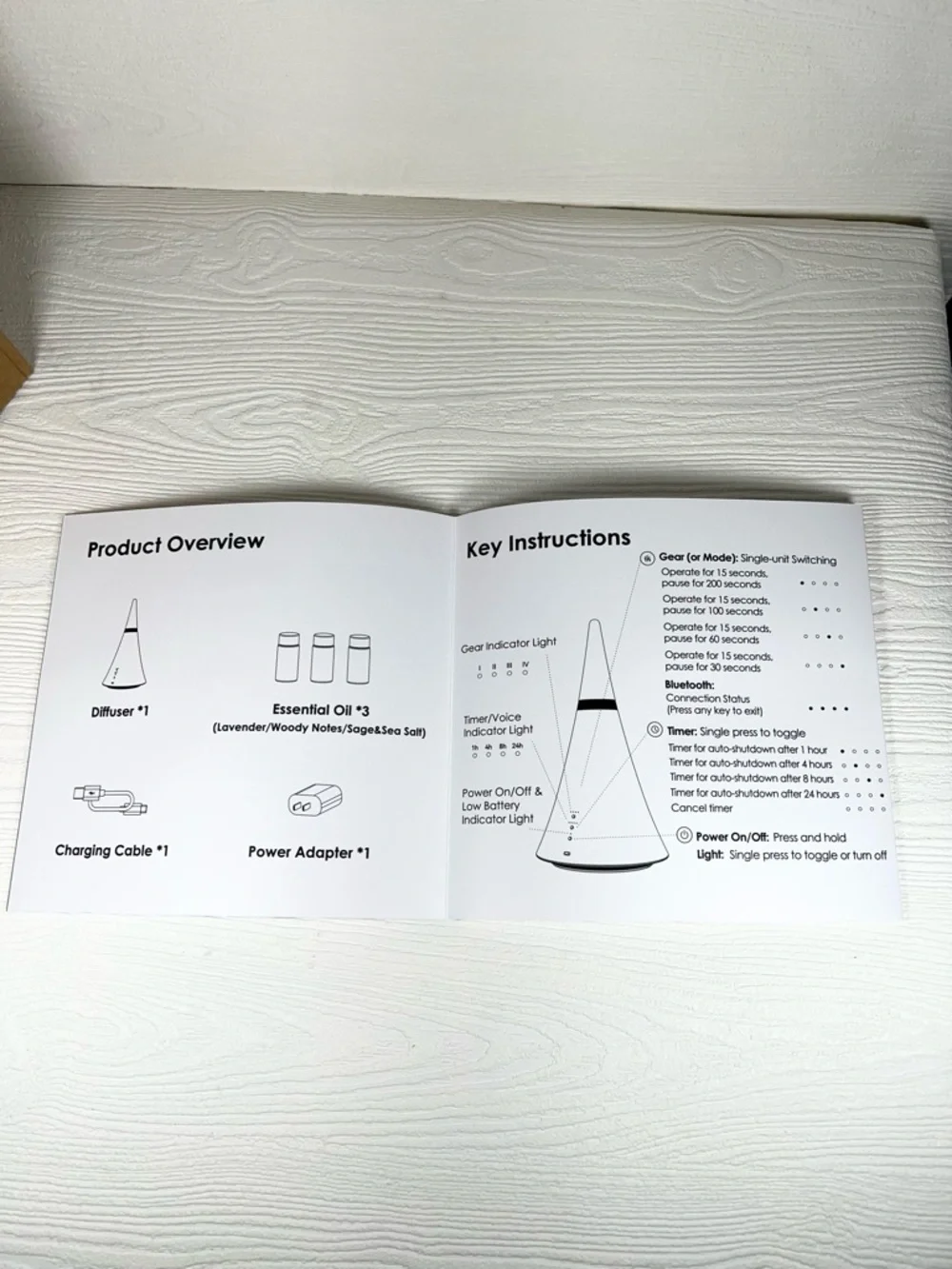 Black Smart Waterless Home Fragrance Diffuser
